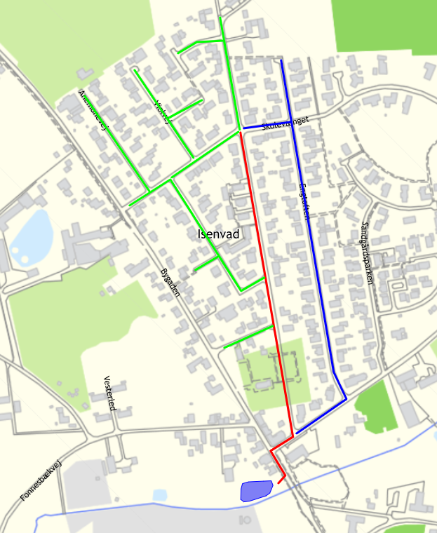 Kortoversigt med foreløbig plan for Isenvad-projekt 2020-25 Kortoversigt med foreløbig plan for Isenvad-projekt 2020-25